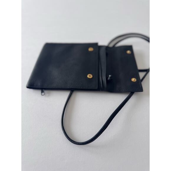 Vintage Brighton One World Real Leather Crossbody w/Gold Scroll Hardware